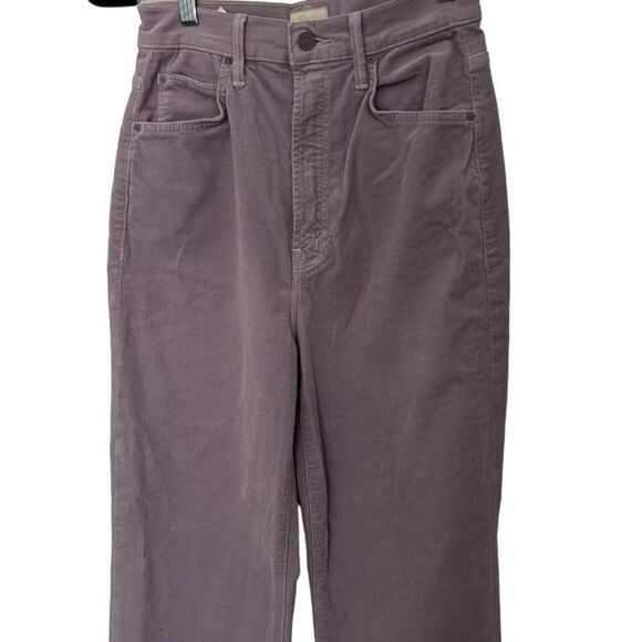 Mother Lavender High Waisted Tunnel Vision Sneak Corduroy Jeans Size 24 Straight - Picture 2 of 14